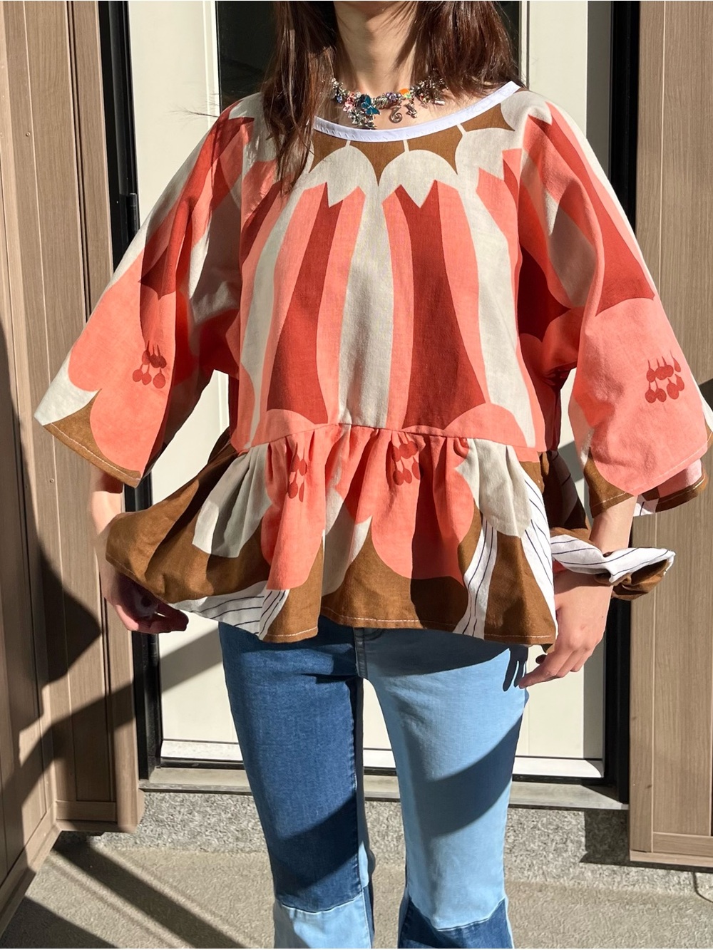 Vera Bloom | Vintage Vera Blouse with Matching Scrunchie | SKU 09216